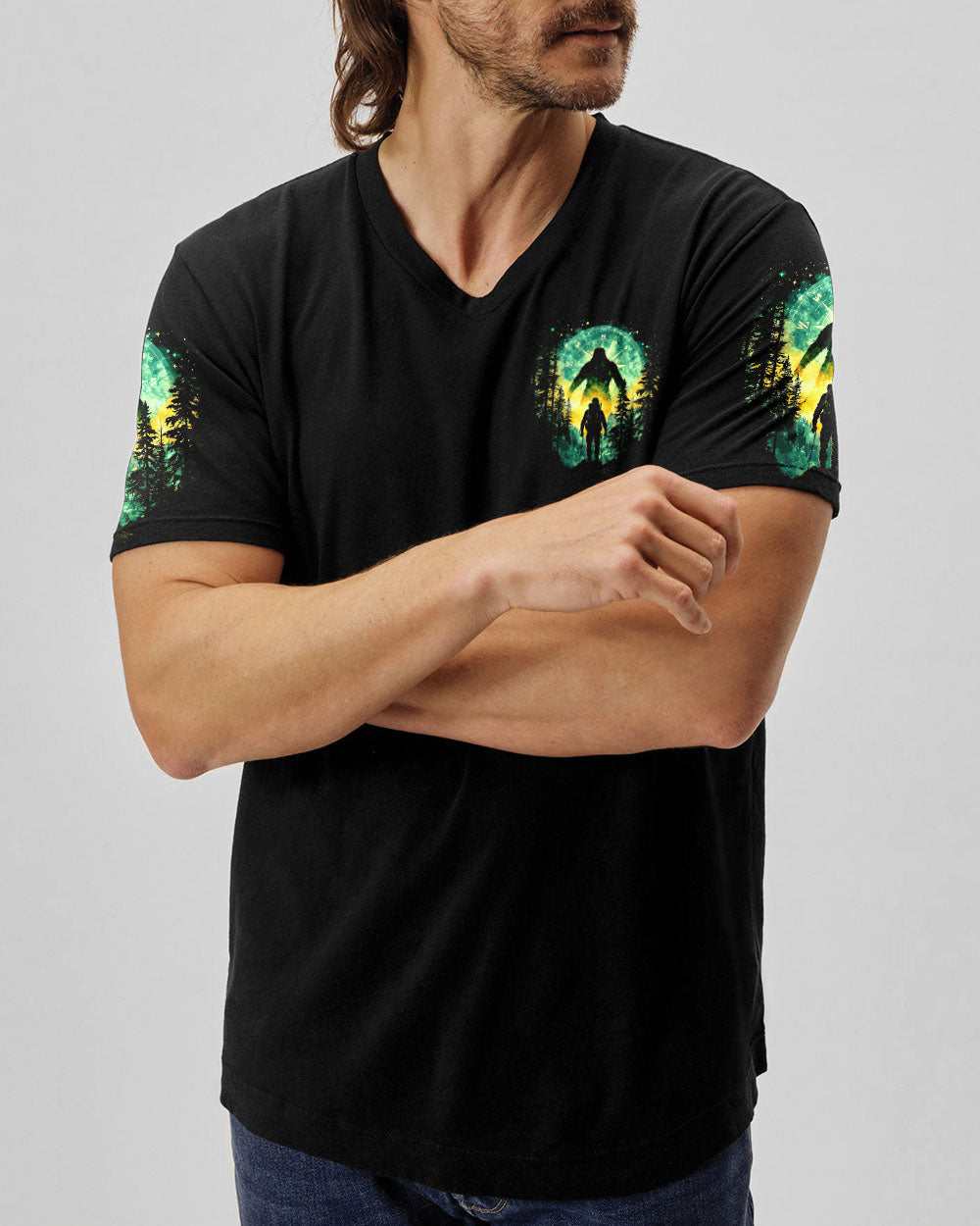 BLISSCORNERS BIGFOOT SAW ME BUT NOBODY BELIEVES HIM ALL OVER PRINT