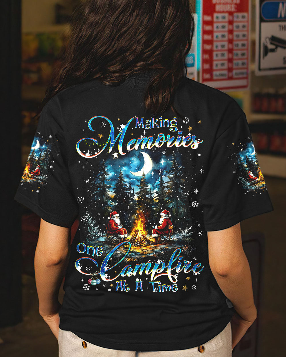 BLISSCORNERS MAKING MEMORIES ONE CAMPFIRE AT A TIME CHRISTMAS ALL OVER PRINT