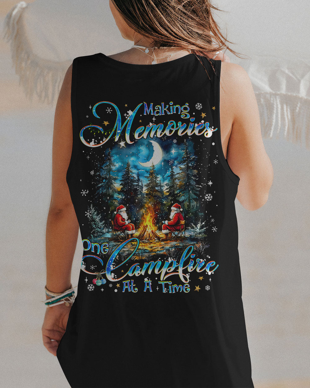 BLISSCORNERS MAKING MEMORIES ONE CAMPFIRE AT A TIME CHRISTMAS ALL OVER PRINT