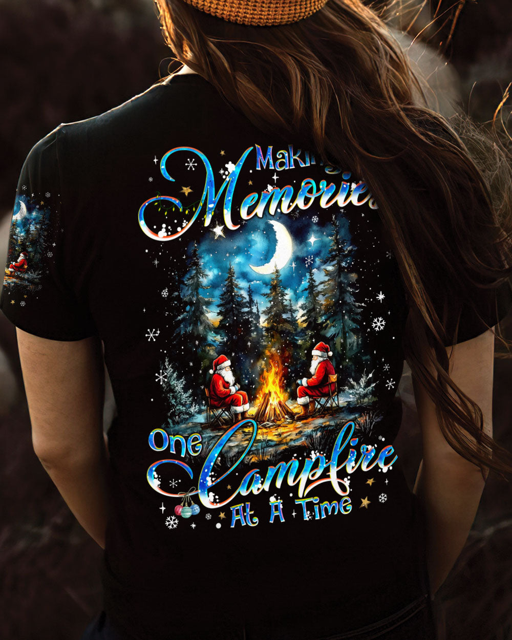BLISSCORNERS MAKING MEMORIES ONE CAMPFIRE AT A TIME CHRISTMAS ALL OVER PRINT