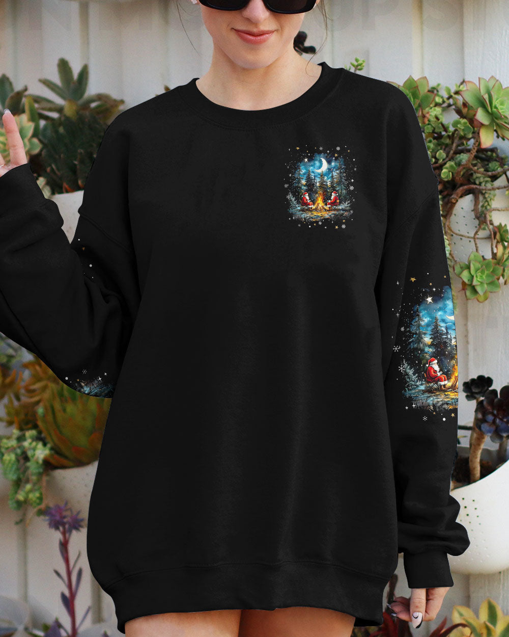 BLISSCORNERS MAKING MEMORIES ONE CAMPFIRE AT A TIME CHRISTMAS ALL OVER PRINT