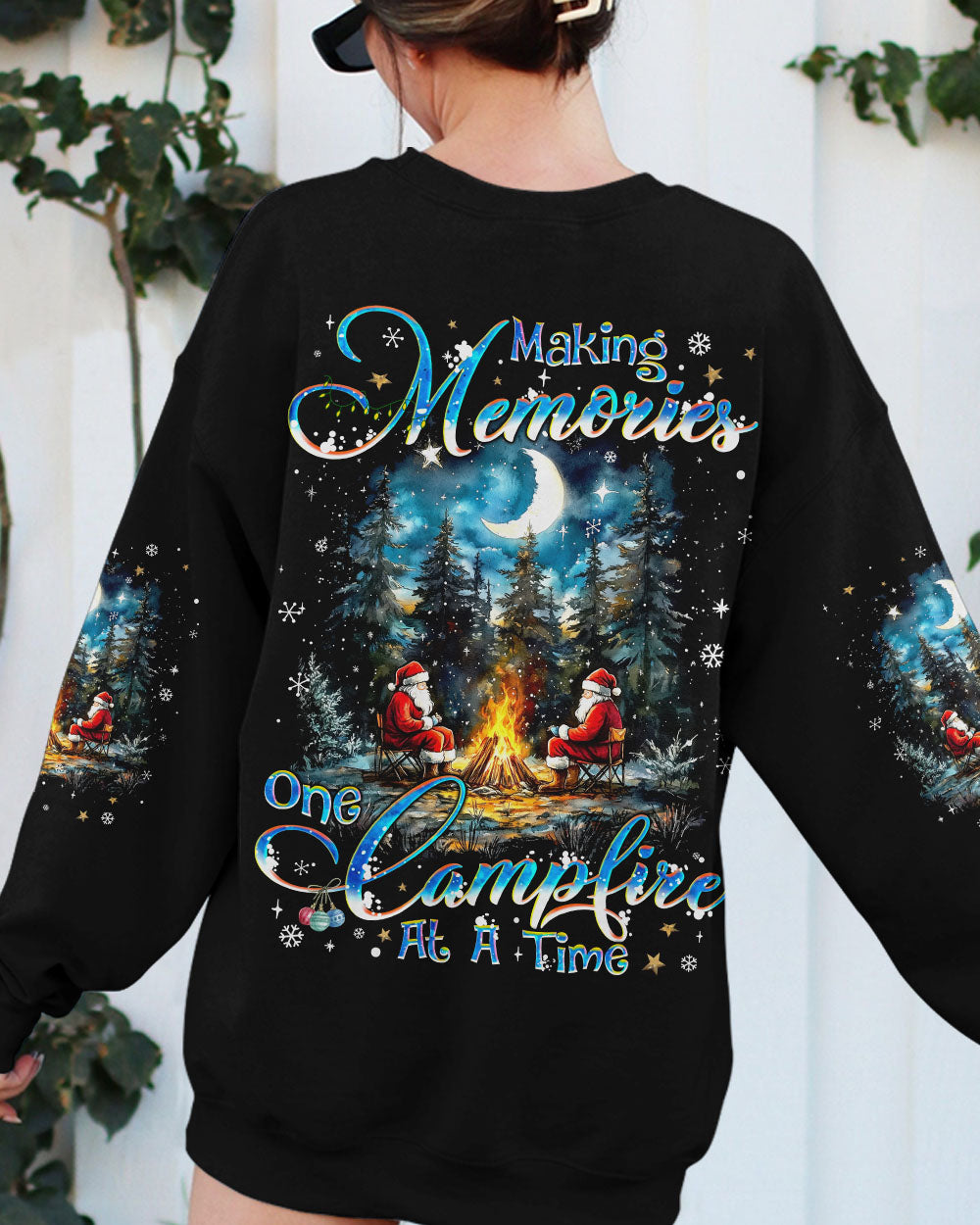 BLISSCORNERS MAKING MEMORIES ONE CAMPFIRE AT A TIME CHRISTMAS ALL OVER PRINT