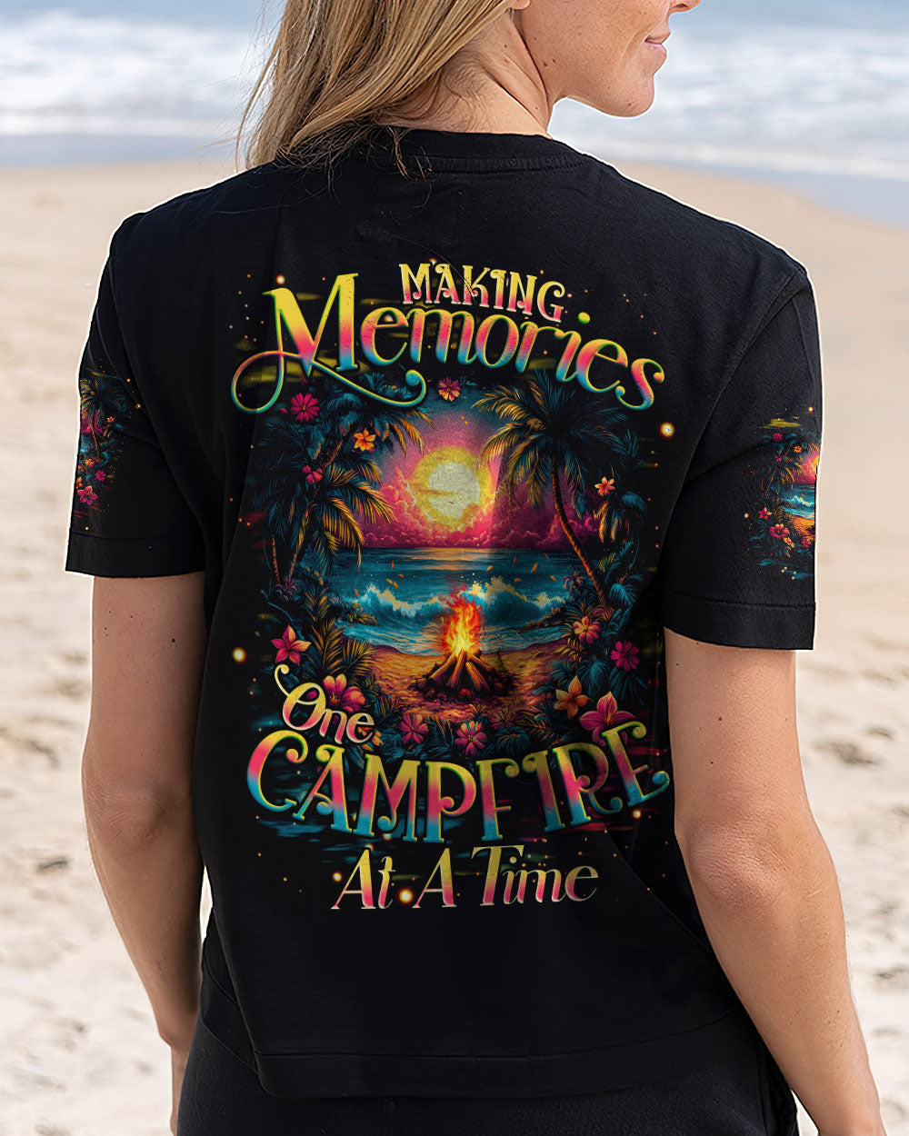 BLISSCORNERS MAKING MEMORIES ONE CAMPFIRE AT A TIME BEACH ALL OVER PRINT