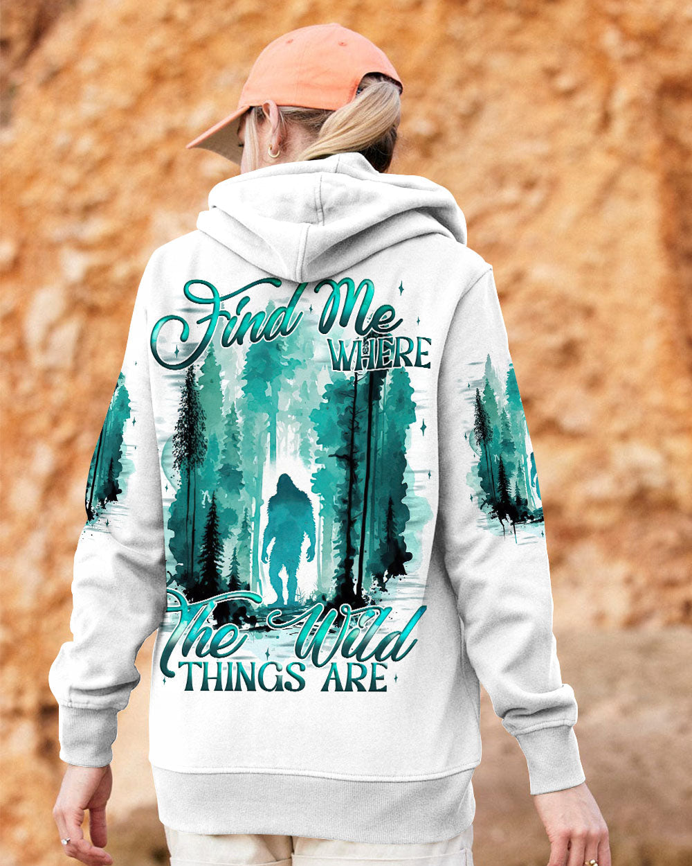 BLISSCORNERS FIND ME WHERE THE WILD THINGS ARE BIGFOOT  ALL OVER PRINT