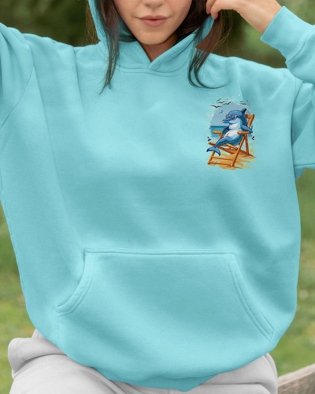 BLISSCORNERS SMELL THE SEA FEEL THE BREEZE DOLPHIN ALL OVER PRINT