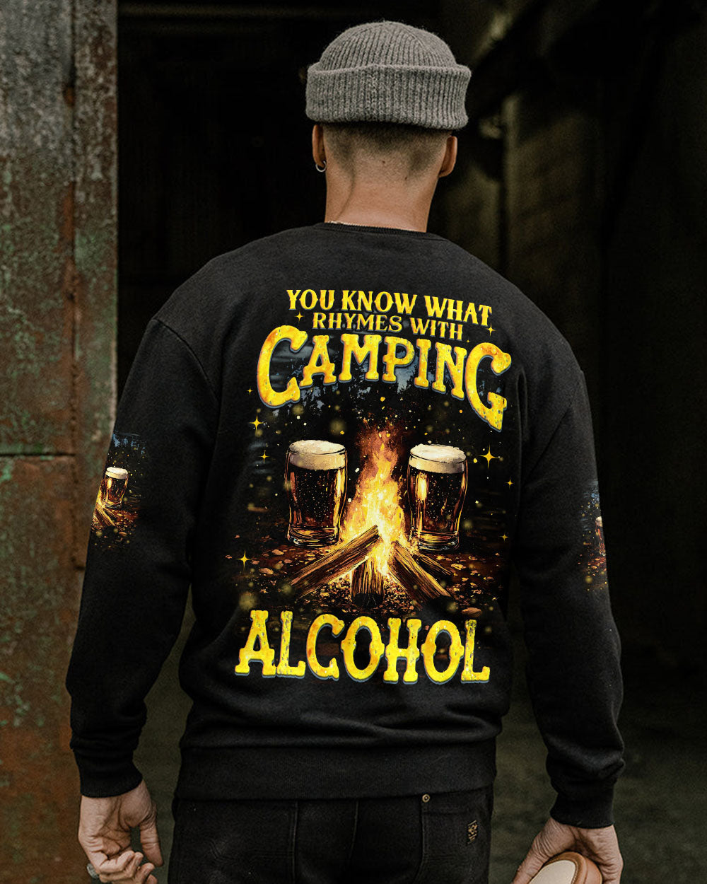 BLISSCORNERS WHAT RHYMES WITH CAMPING ALL OVER PRINT