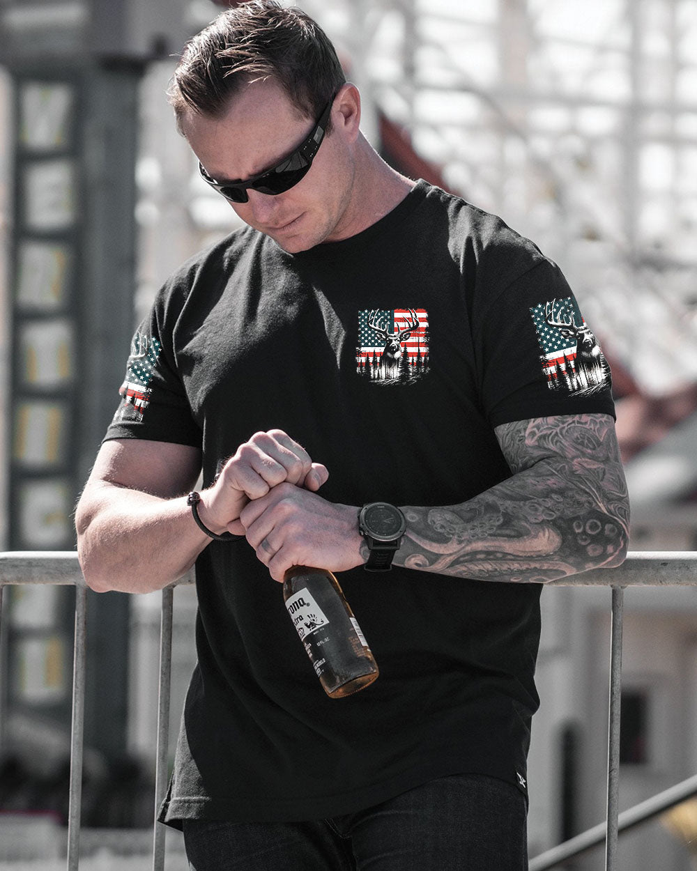 BLISSCORNERS NOT ALL WHO WANDER ARE LOST DEER ALL OVER PRINT