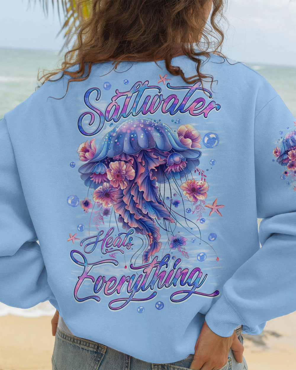 BLISSCORNERS SALTWATER HEALS EVERYTHING JELLYFISH ALL OVER PRINT