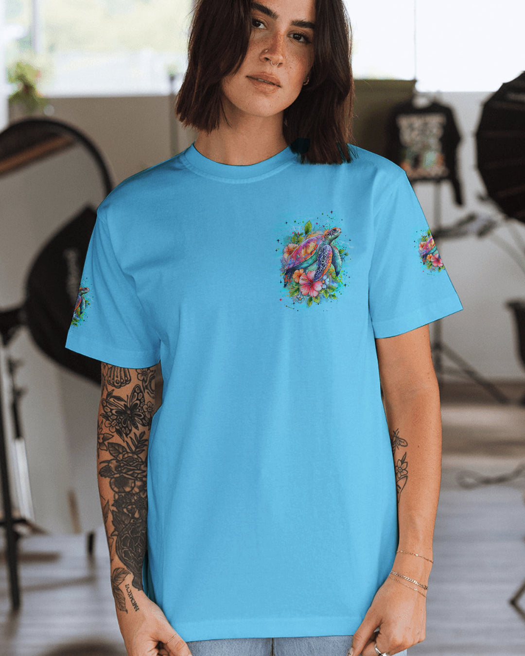 BLISSCORNERS SALTWATER HEALS EVERYTHING TURTLE ALL OVER PRINT
