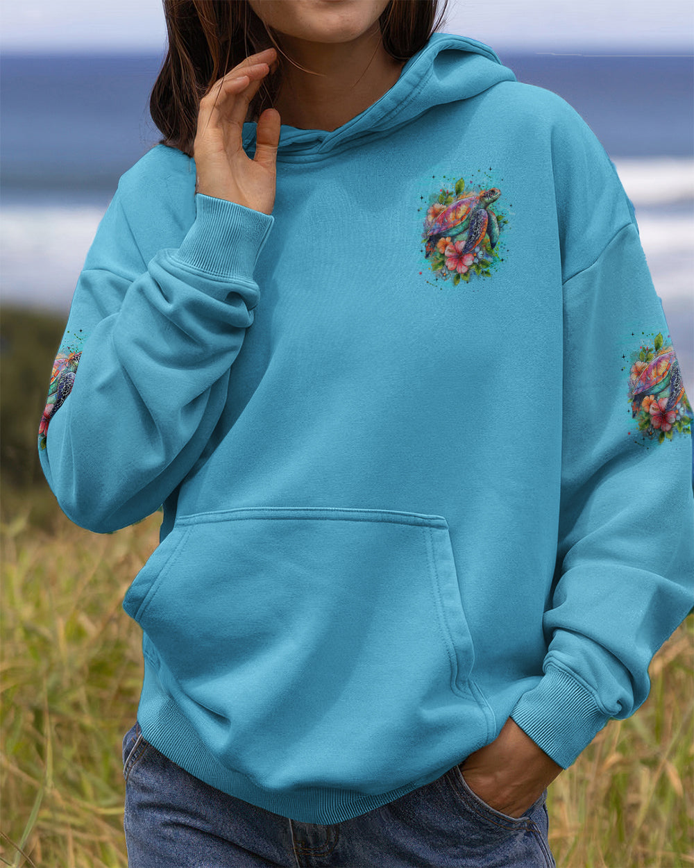 BLISSCORNERS SALTWATER HEALS EVERYTHING TURTLE ALL OVER PRINT
