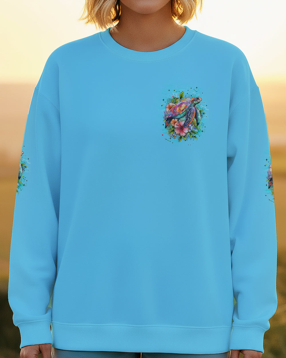 BLISSCORNERS SALTWATER HEALS EVERYTHING TURTLE ALL OVER PRINT