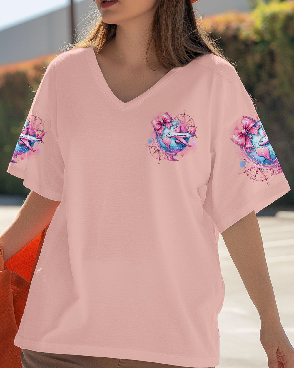 BLISSCORNERS JUST A GIRL WHO LOVES TRAVEL ALL OVER PRINT