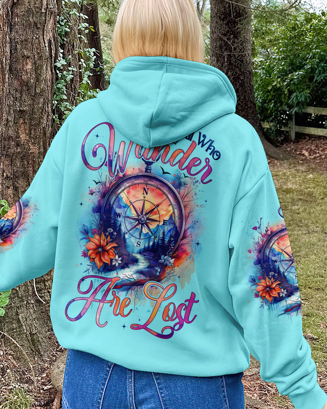 BLISSCORNERS NOT ALL WHO WANDER ARE NOT COMPASS ALL OVER PRINT