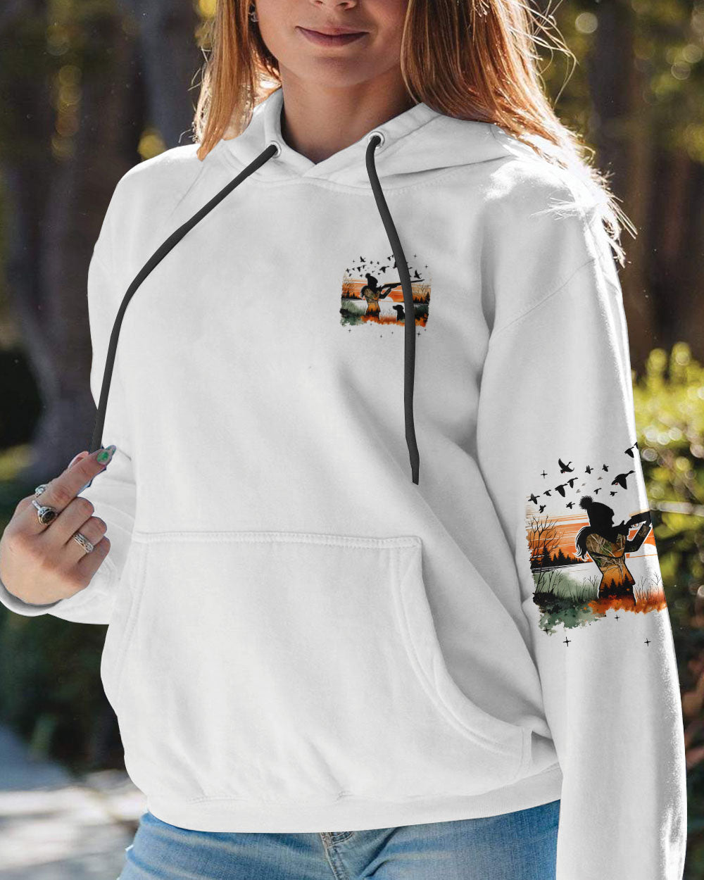 BLISSCORNERS JUST A GIRL WHO LOVES HUNTING ALL OVER PRINT