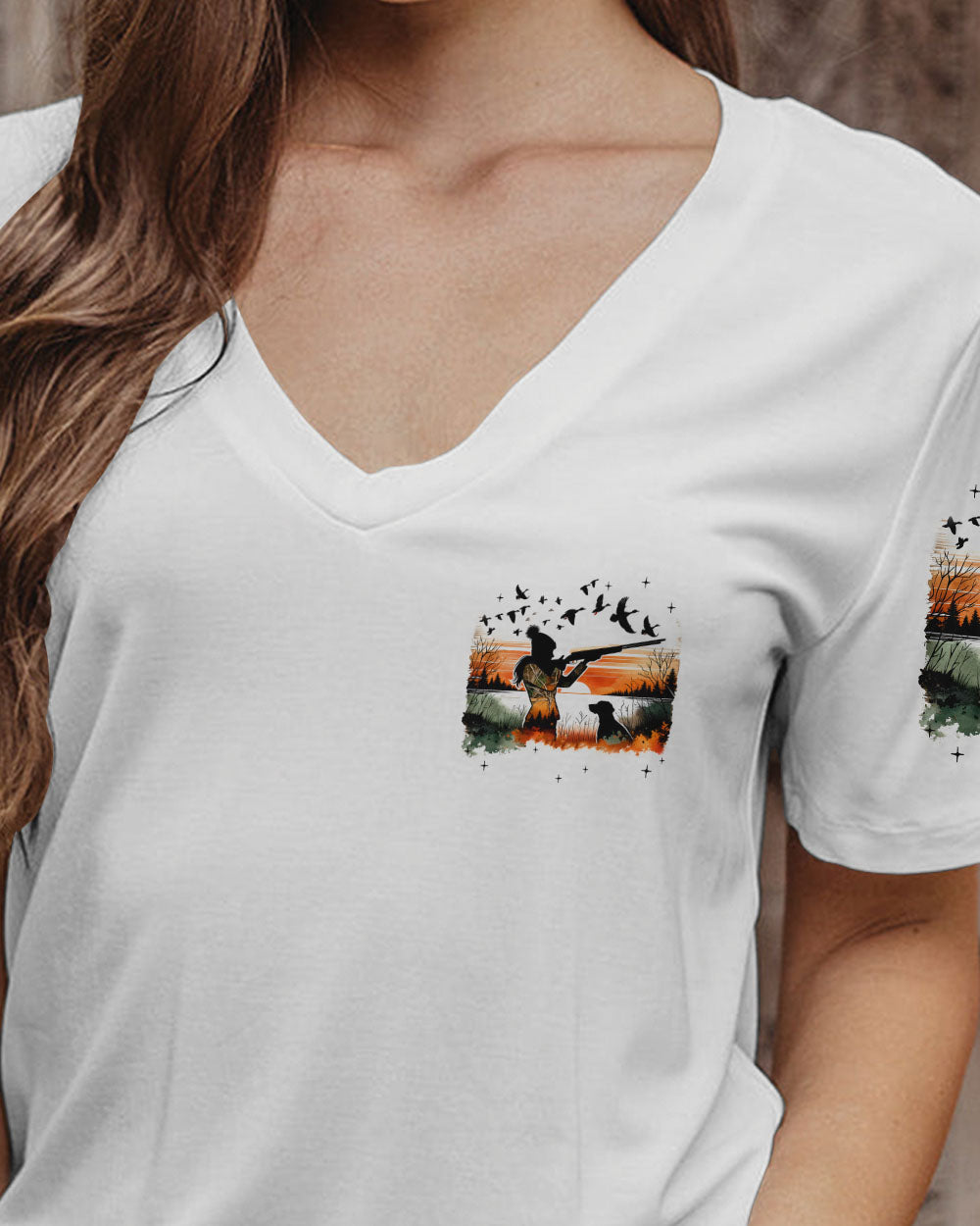 BLISSCORNERS JUST A GIRL WHO LOVES HUNTING ALL OVER PRINT