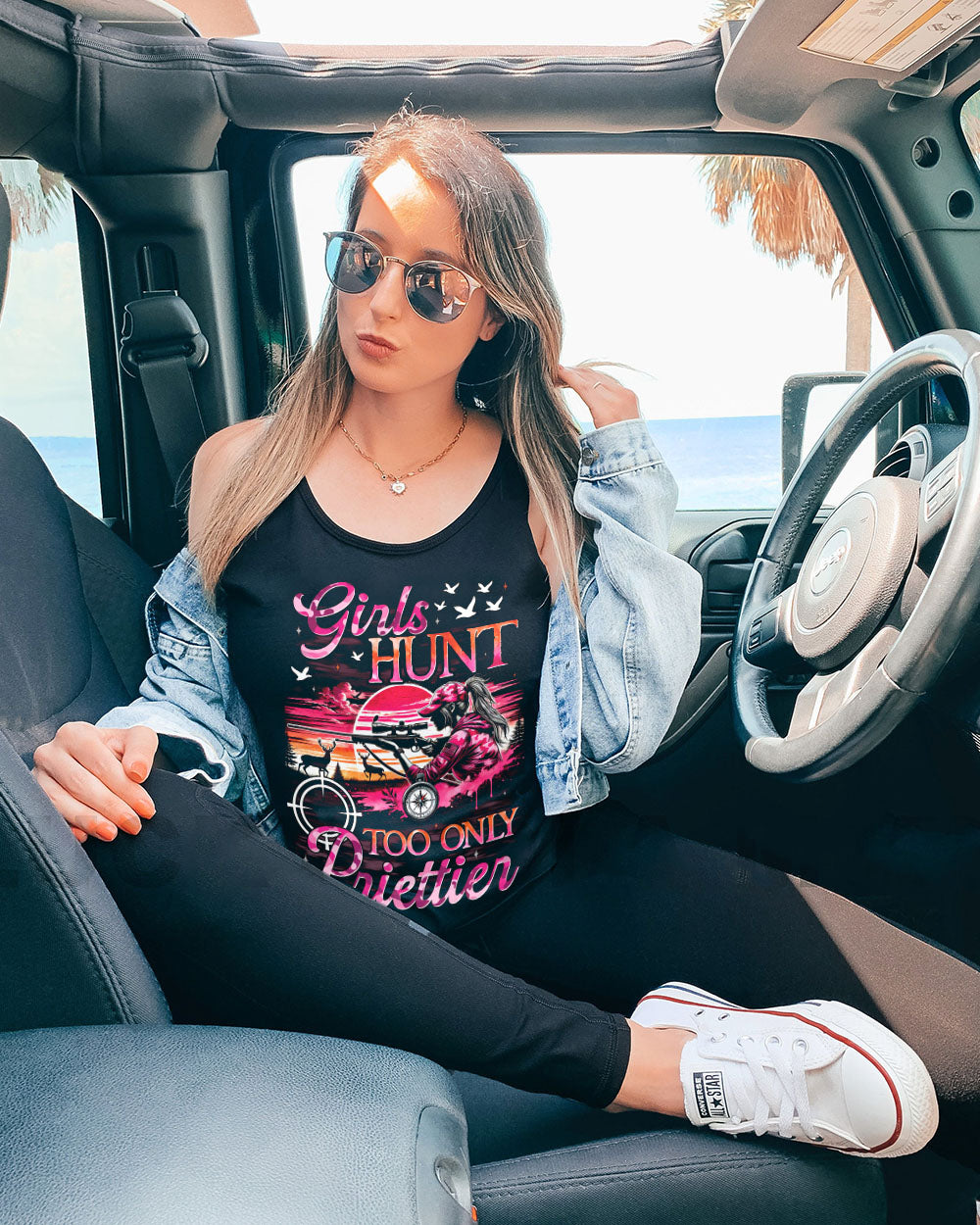BLISSCORNERS GIRLS HUNT TOO ONLY PRETTIER ALL OVER PRINT