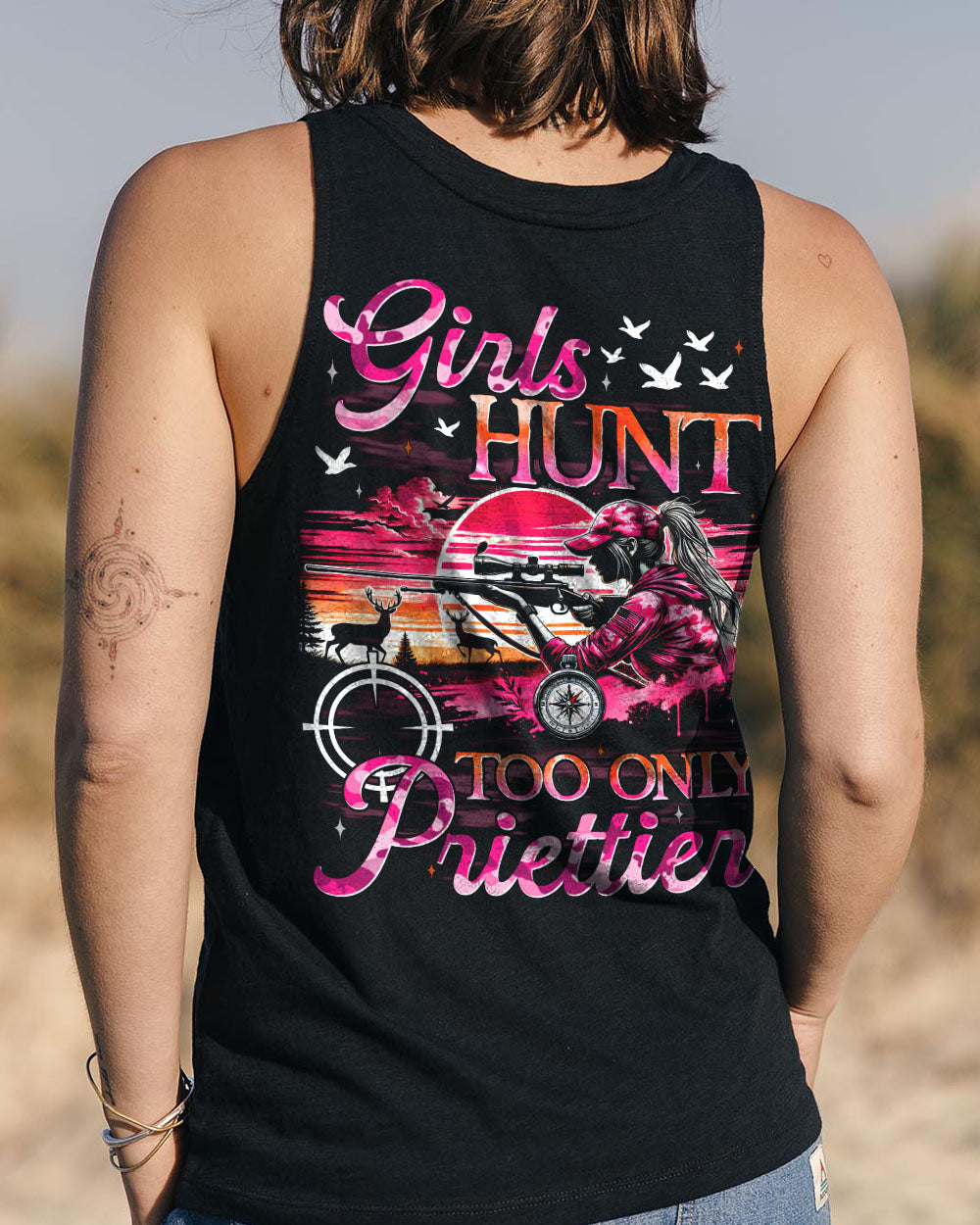 BLISSCORNERS GIRLS HUNT TOO ONLY PRETTIER ALL OVER PRINT