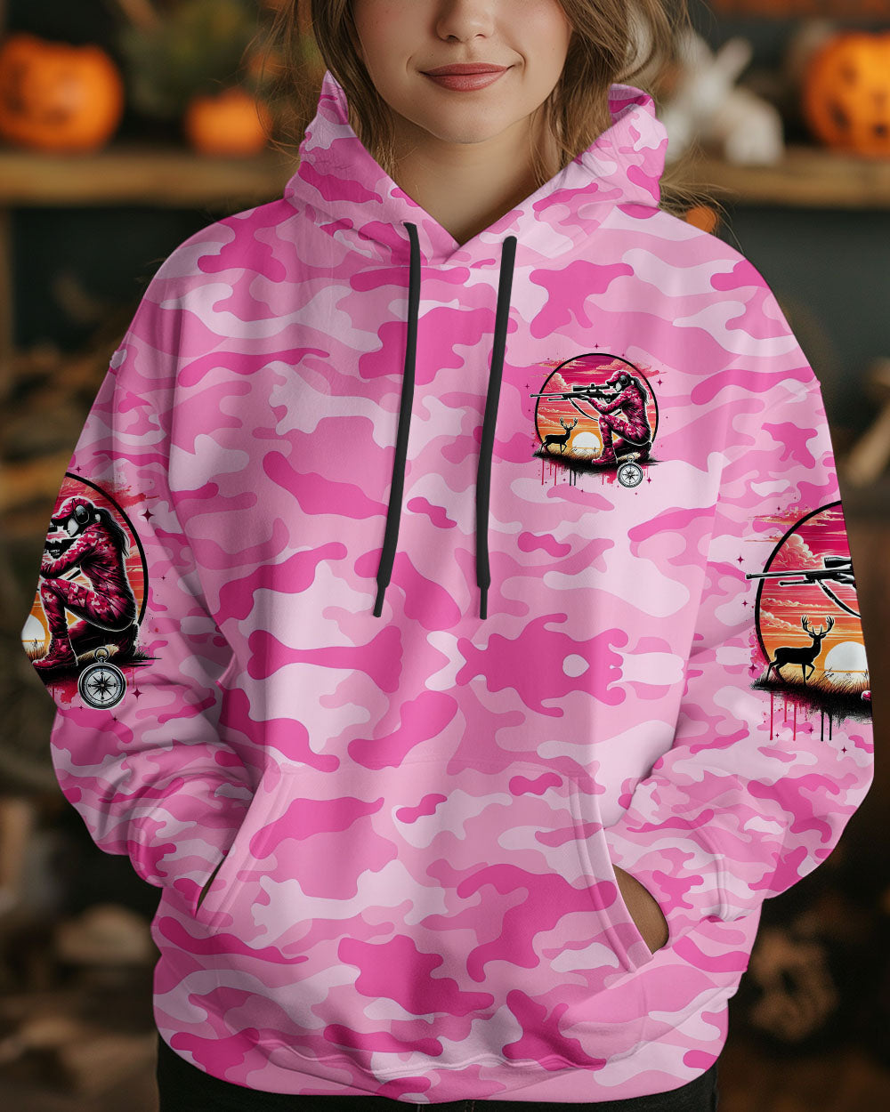 BLISSCORNERS GIRLS MAKE HUNTING LOOK GOOD ALL OVER PRINT