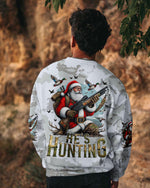 BLISSCORNERS HE'S HUNTING DUCKS SANTA CHRISTMAS ALL OVER PRINT