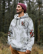 BLISSCORNERS HE'S HUNTING DUCKS SANTA CHRISTMAS ALL OVER PRINT