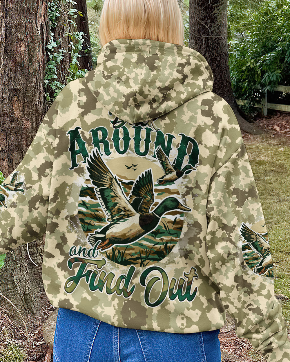 BLISSCORNERS DUCK AROUND AND FIND OUT CAMO ALL OVER PRINT