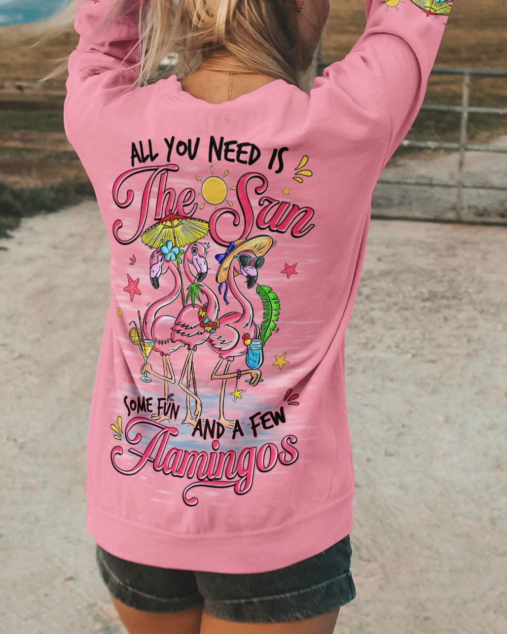 BLISSCORNERS ALL YOU NEED FLAMINGO ALL OVER PRINT
