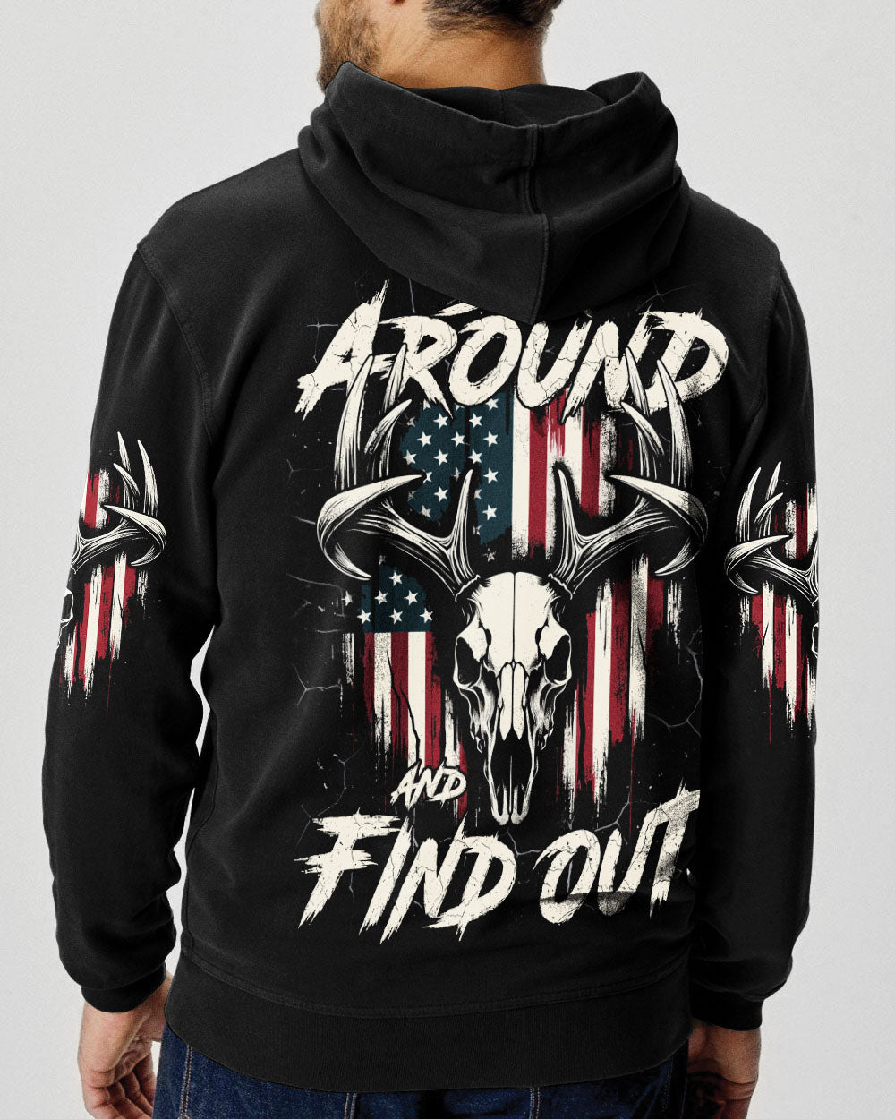 BLISSCORNERS BUCK AROUND AND FIND OUT DEER HUNTING ALL OVER PRINT