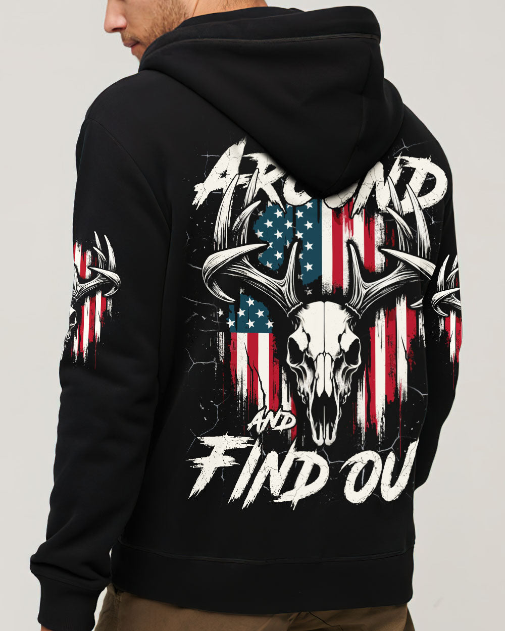 BLISSCORNERS BUCK AROUND AND FIND OUT DEER HUNTING ALL OVER PRINT