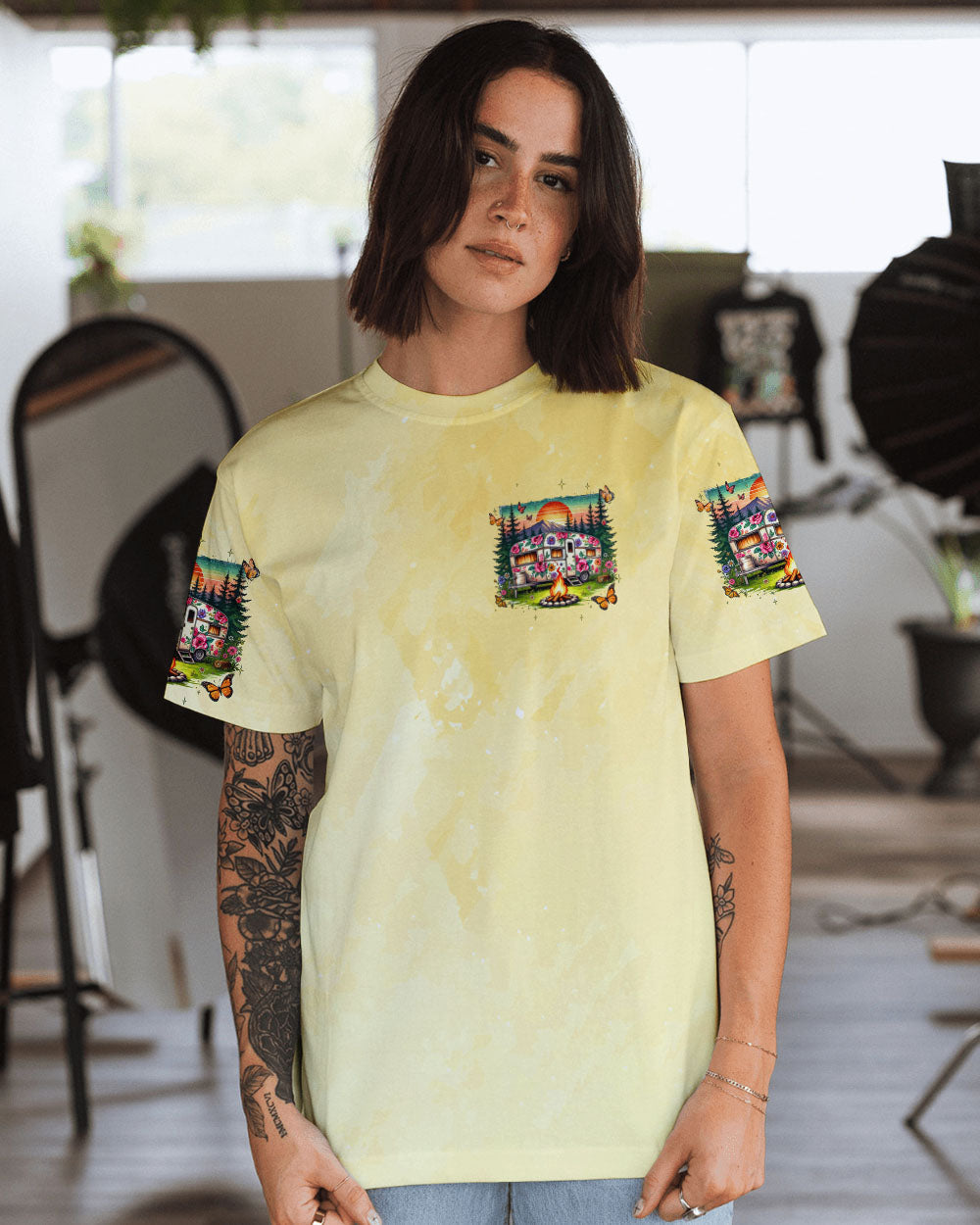 BLISSCORNERS CAMP MORE WORRY LESS ALL OVER PRINT