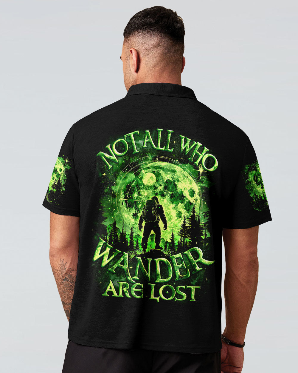 BLISSCORNERS NOT ALL WHO WANDER ARE LOST BIGFOOT ALL OVER PRINT