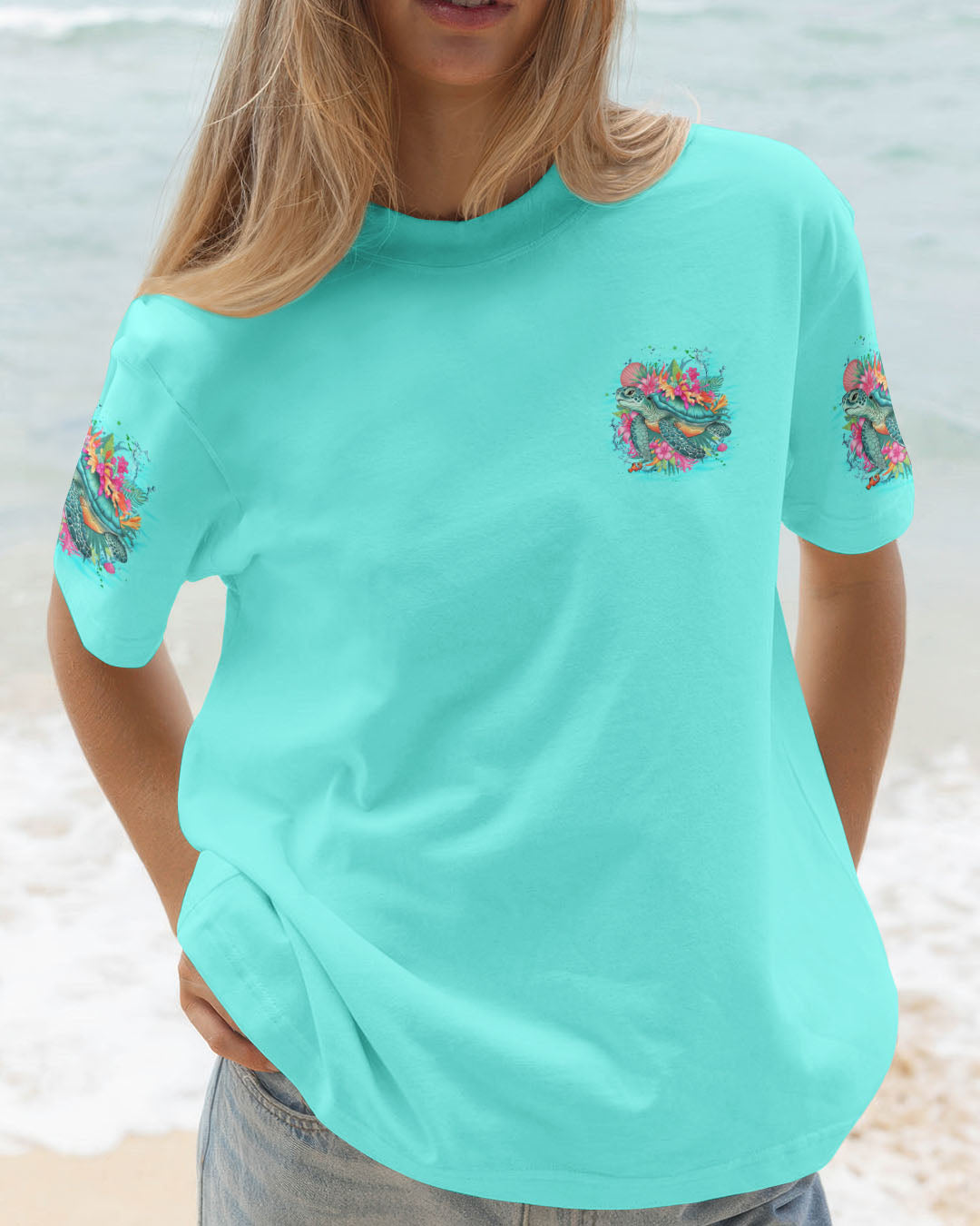 BLISSCORNERS SALTWATER HEALS EVERYTHING TURTLE ALL OVER PRINT