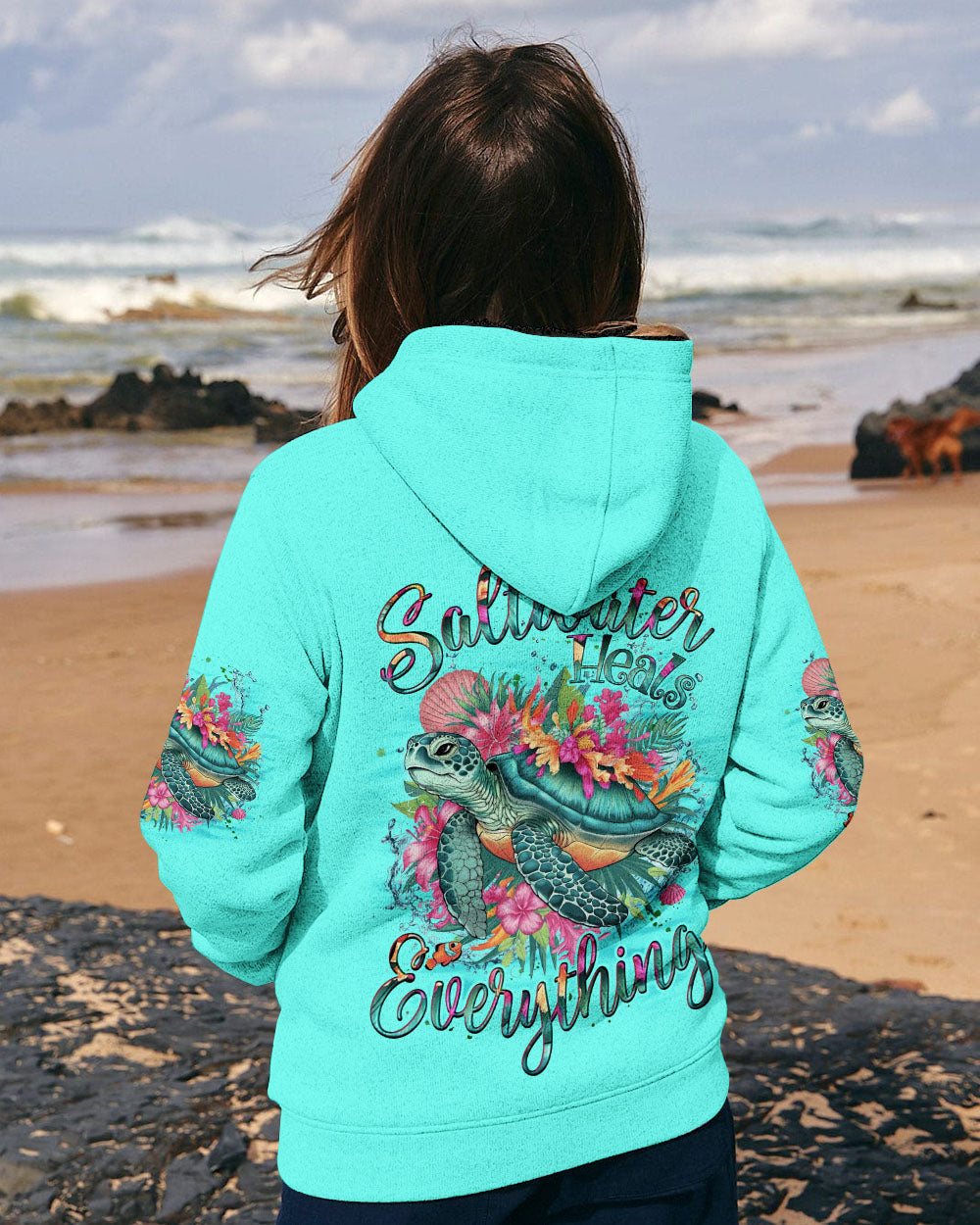 BLISSCORNERS SALTWATER HEALS EVERYTHING TURTLE ALL OVER PRINT