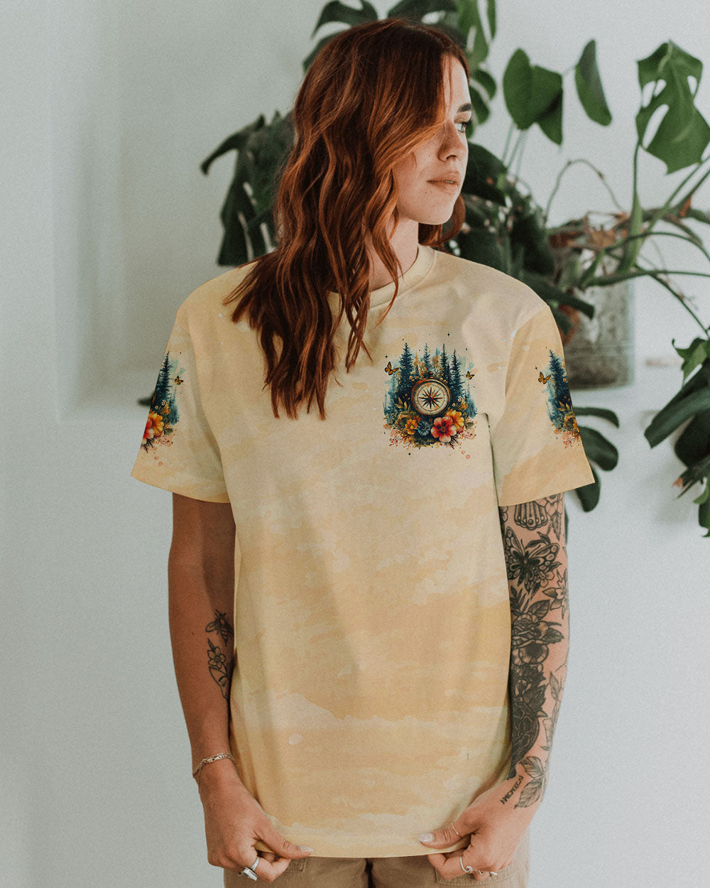 BLISSCORNERS NOT ALL WHO WANDER ARE LOST COMPASS ALL OVER PRINT