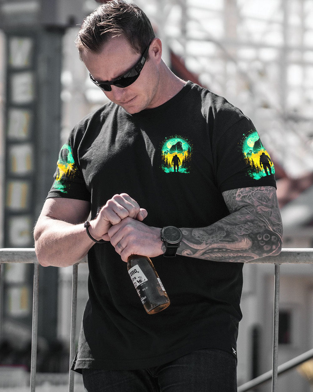 BLISSCORNERS BIGFOOT SAW ME BUT NOBODY BELIEVES HIM ALL OVER PRINT