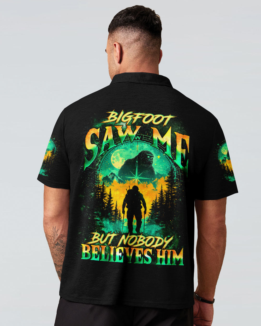 BLISSCORNERS BIGFOOT SAW ME BUT NOBODY BELIEVES HIM ALL OVER PRINT