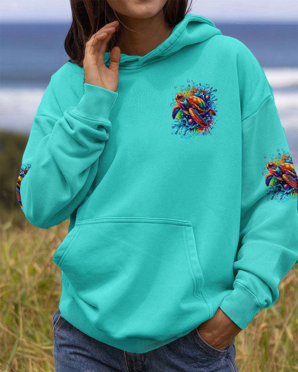 BLISSCORNERS SALTWATER HEALS EVERYTHING TURTLE ALL OVER PRINT