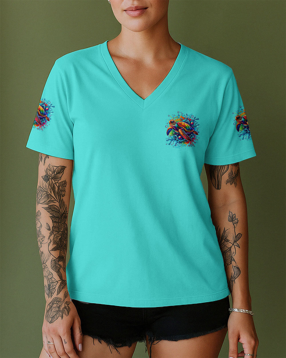 BLISSCORNERS SALTWATER HEALS EVERYTHING TURTLE ALL OVER PRINT