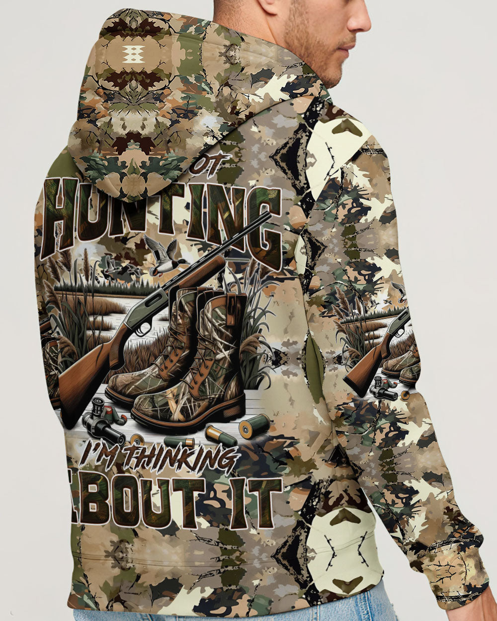 BLISSCORNERS IF I'M NOT HUNTING I'M THINKING ABOUT IT ALL OVER PRINT