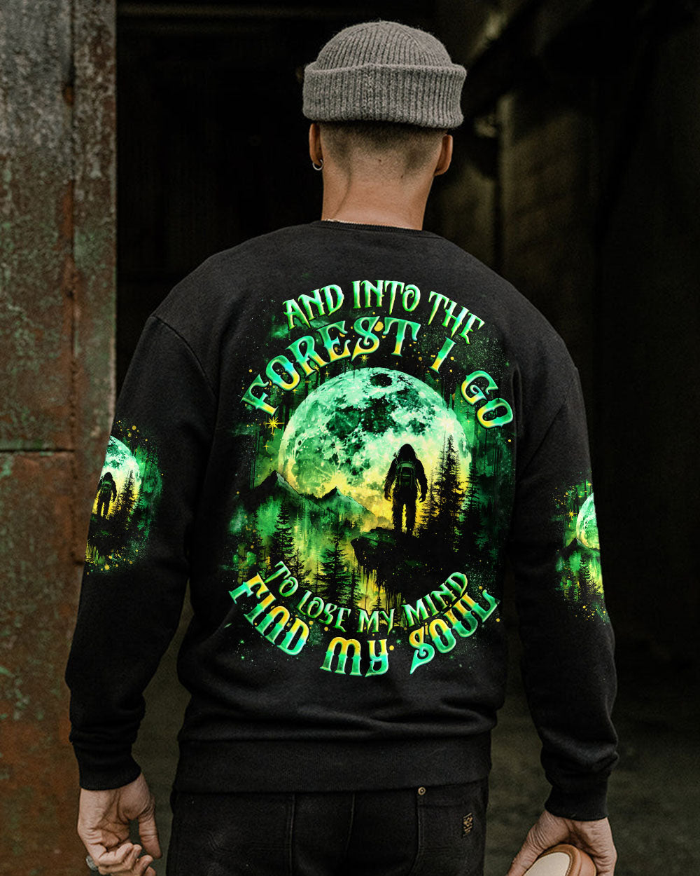 BLISSCORNERS AND INTO THE FOREST I GO BIGFOOT ALL OVER PRINT