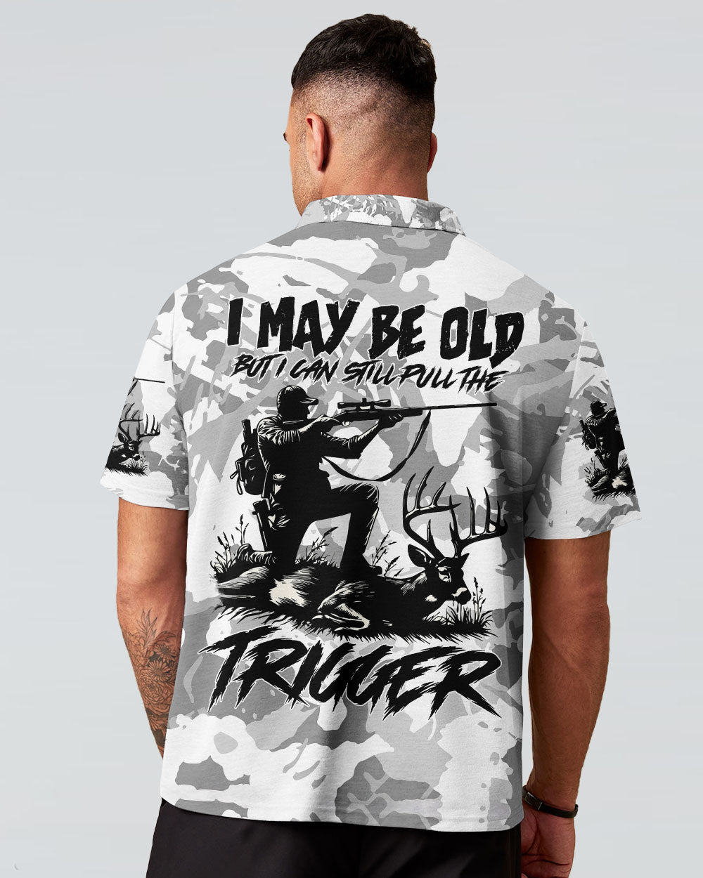 BLISSCORNERS I MAY BE OLD BUT I CAN STILL PULL THE TRIGGER ALL OVER PRINT