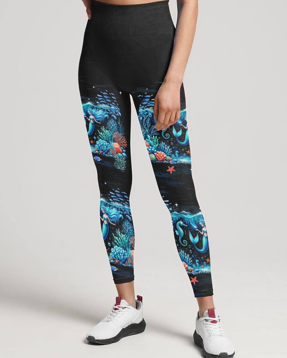 BLISSCORNERS SOME GIRLS ARE JUST BORN MERMAID AND SEAHORSE ALL OVER PRINT