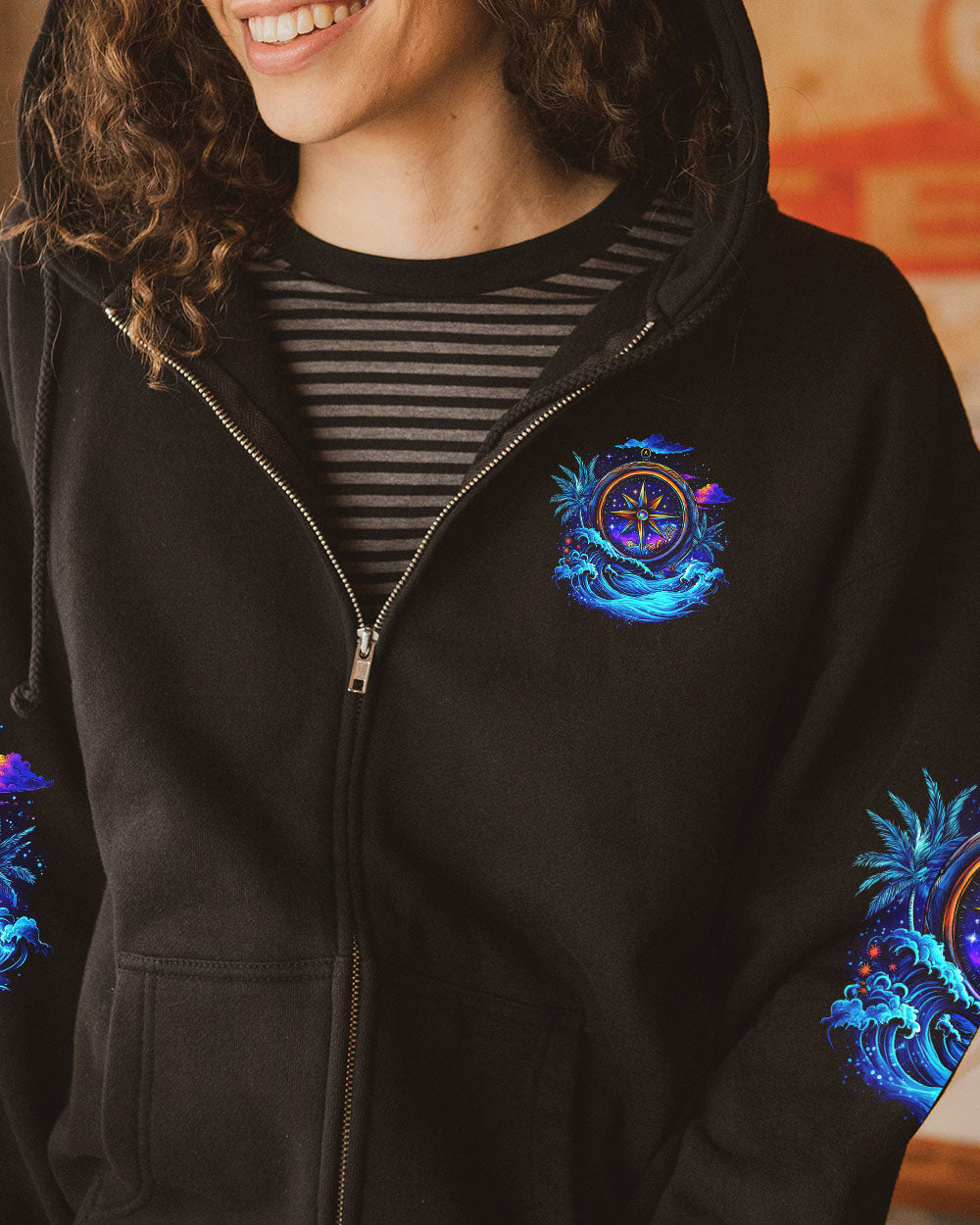 BLISSCORNERS SALTWATER HEALS EVERYTHING COMPASS ALL OVER PRINT