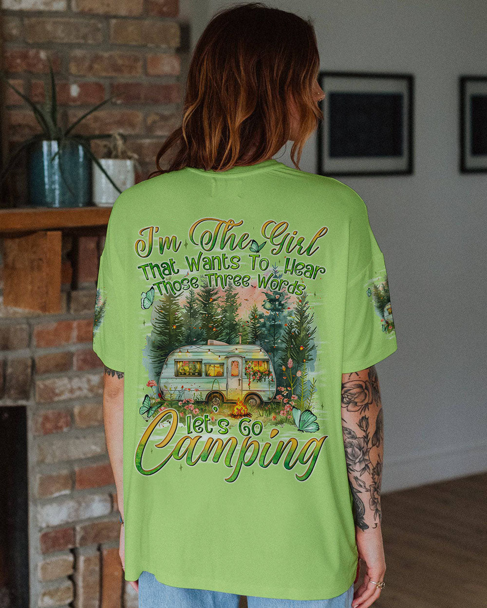 BLISSCORNERS LET'S GO CAMPING ALL OVER PRINT