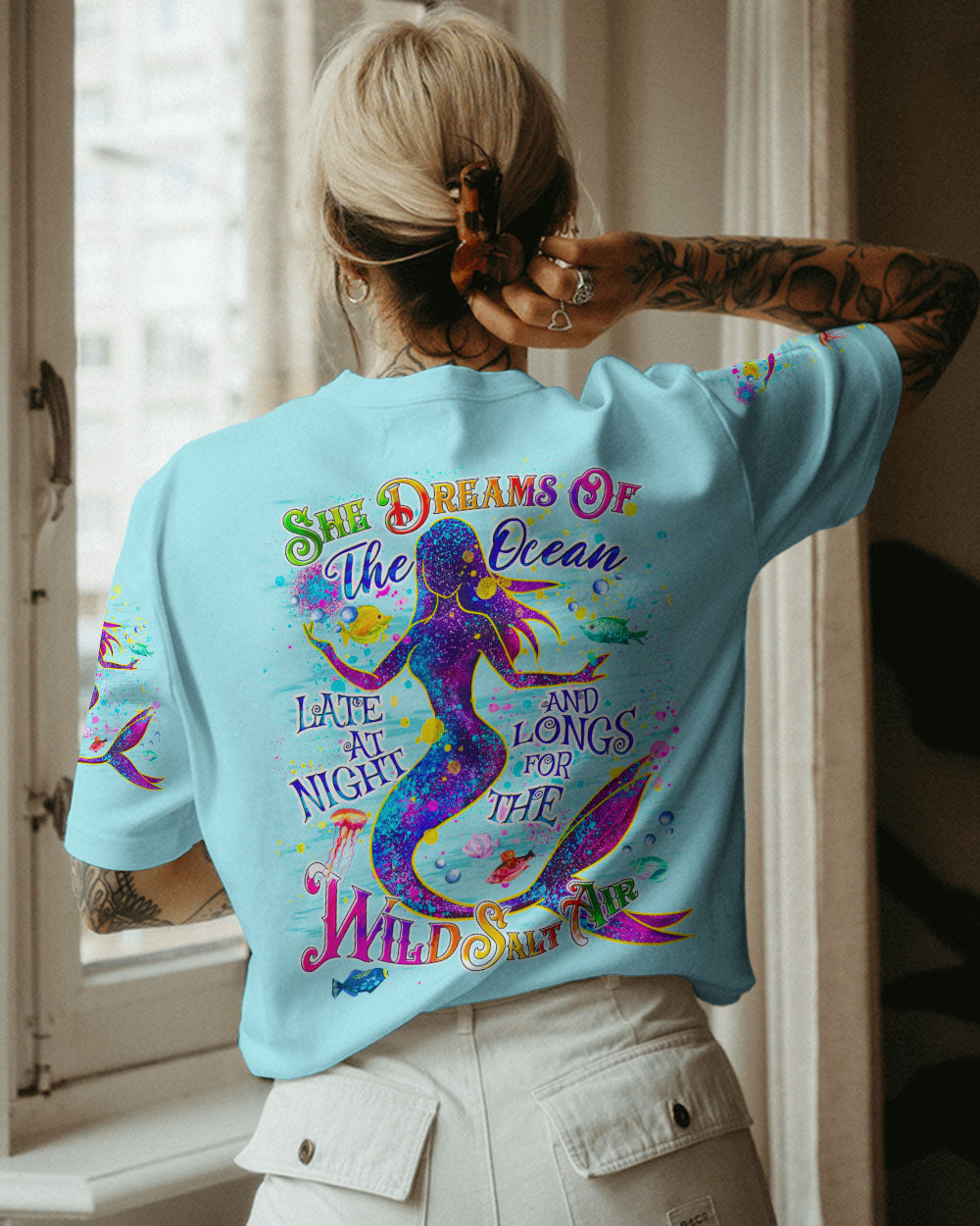 BLISSCORNERS SHE DREAMS OF THE OCEAN MERMAID ALL OVER PRINT