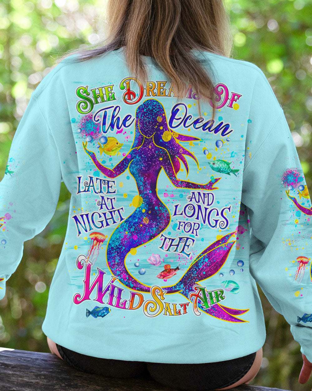BLISSCORNERS SHE DREAMS OF THE OCEAN MERMAID ALL OVER PRINT