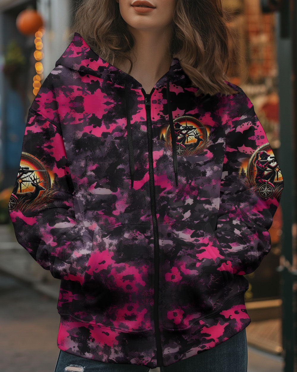 BLISSCORNERS (HOT DEAL) PRETTY IN PINK HUNTING ALL OVER PRINT