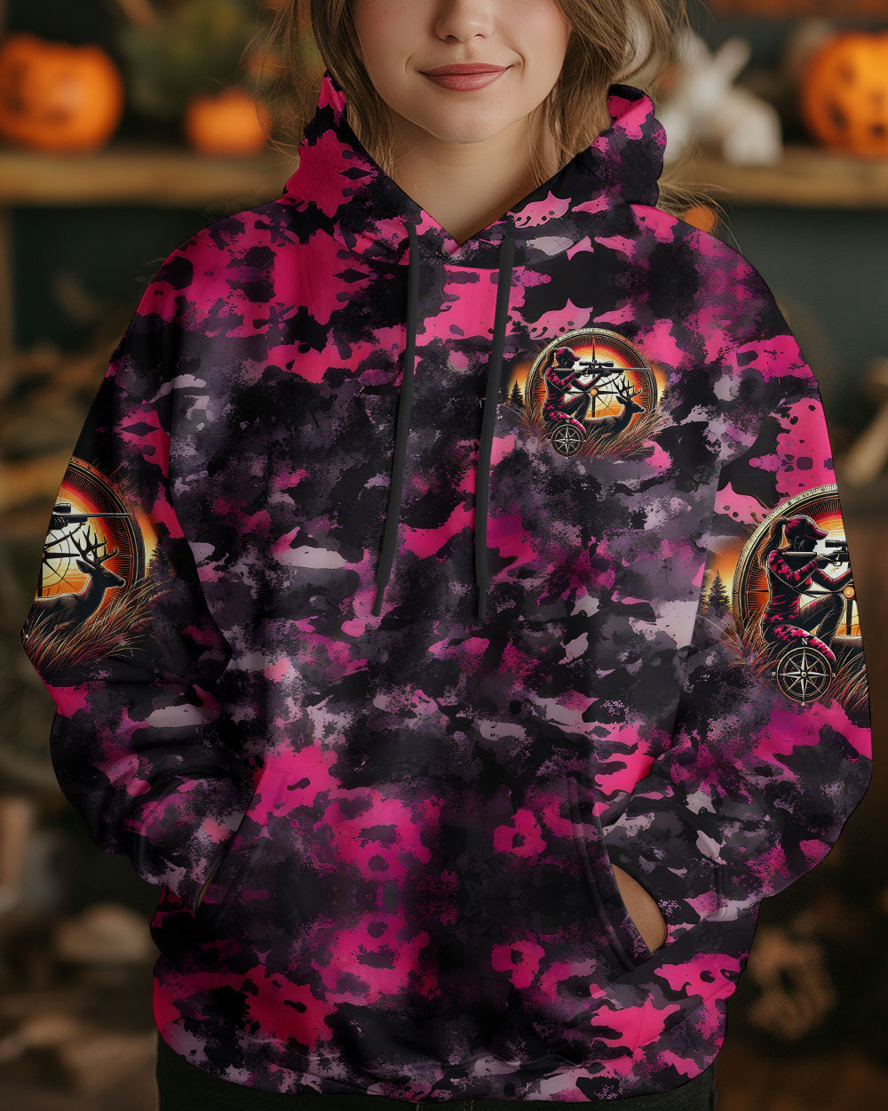 BLISSCORNERS (HOT DEAL) PRETTY IN PINK HUNTING ALL OVER PRINT