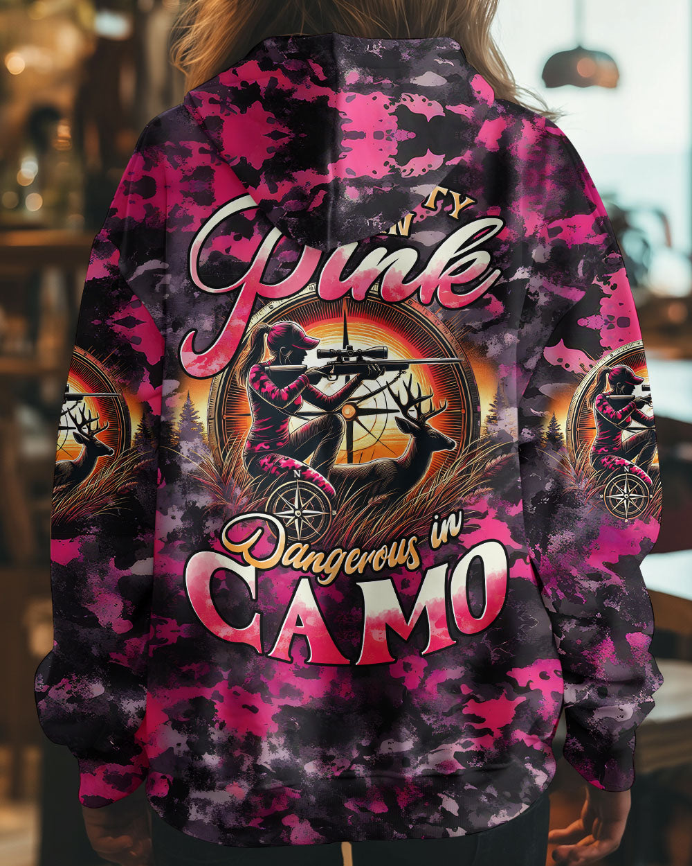 BLISSCORNERS (HOT DEAL) PRETTY IN PINK HUNTING ALL OVER PRINT