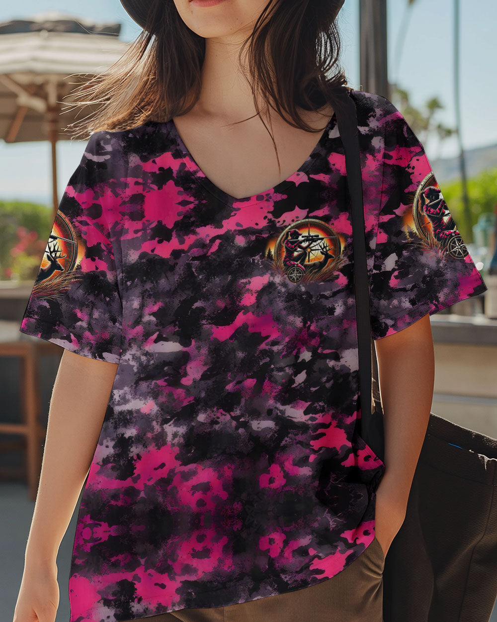 BLISSCORNERS (HOT DEAL) PRETTY IN PINK HUNTING ALL OVER PRINT