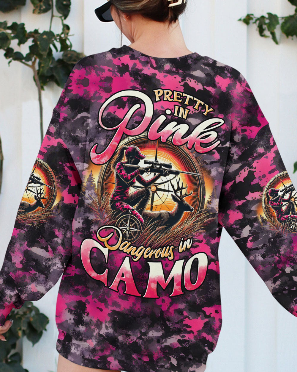 BLISSCORNERS (HOT DEAL) PRETTY IN PINK HUNTING ALL OVER PRINT